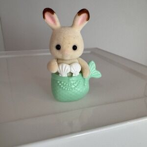 Calico Critters Brown Chocolate Rabbit In Mermaid Costume